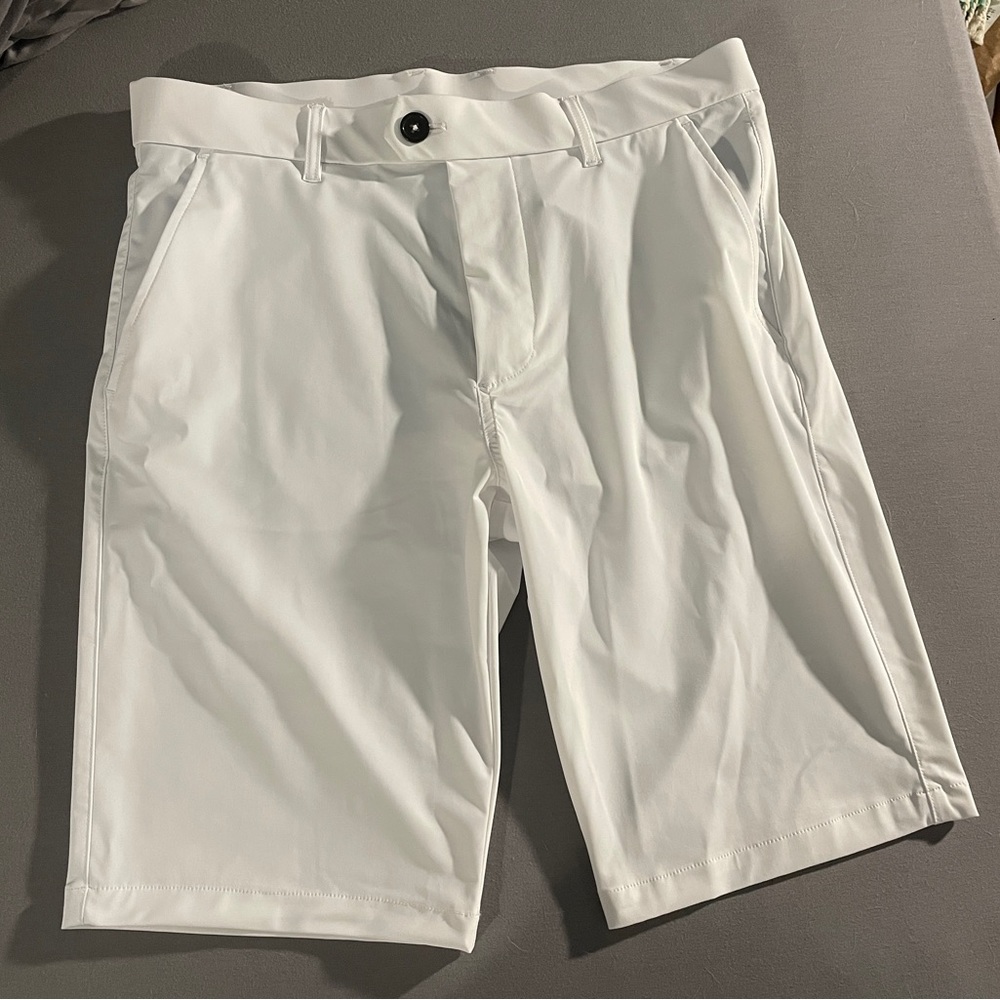 Greyson Montauk Golf Shorts Arctic White 32 10.5”Inseam NWOT